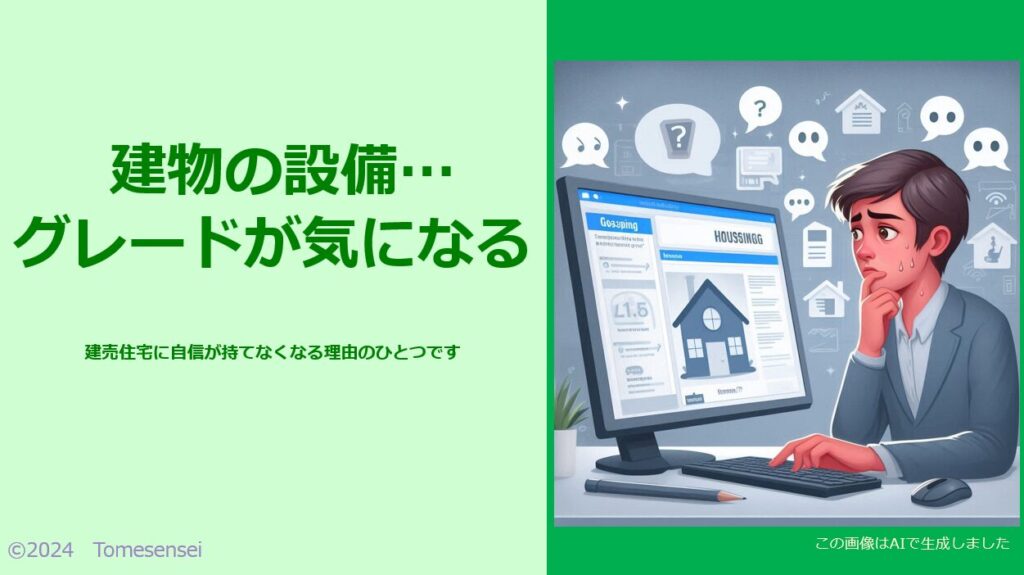 建物の設備のグレードが気になる…