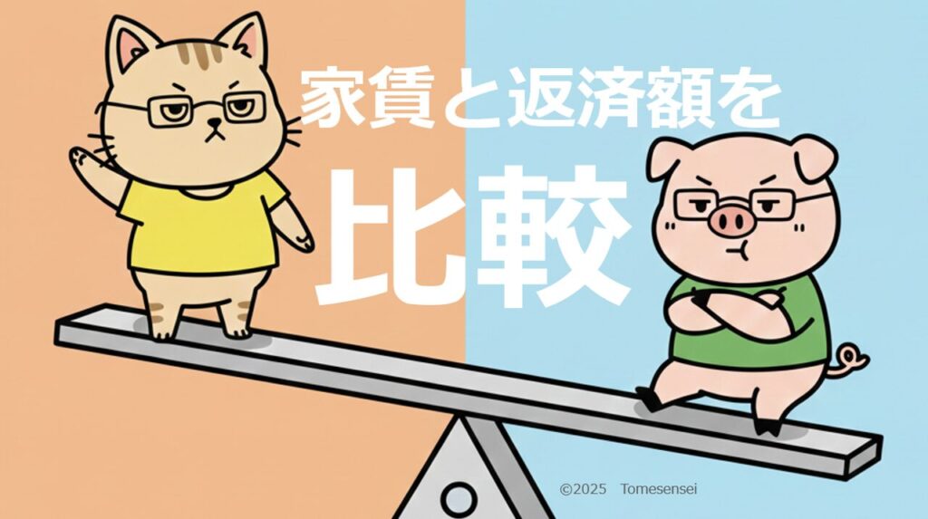 家賃と返済額を比較します