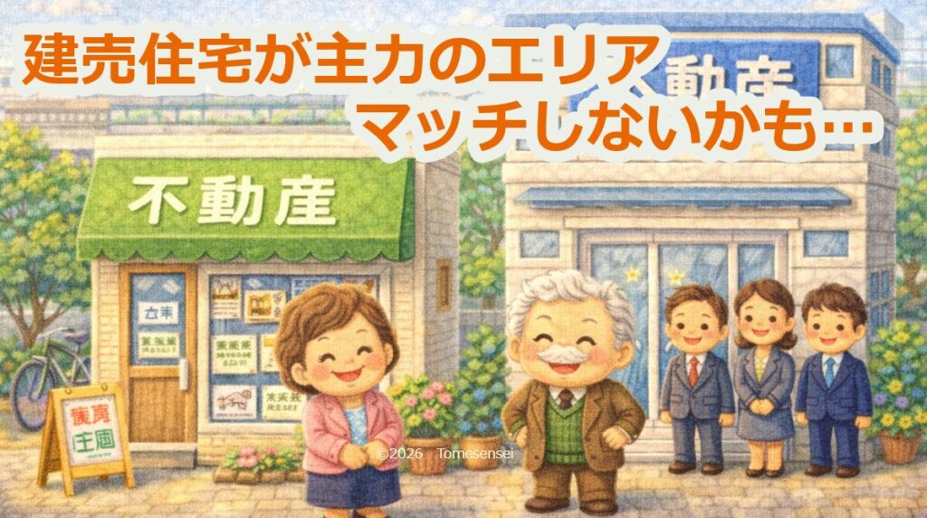 建売住宅が主力のエリアはSUUMOカウンターがマッチしないかも…
